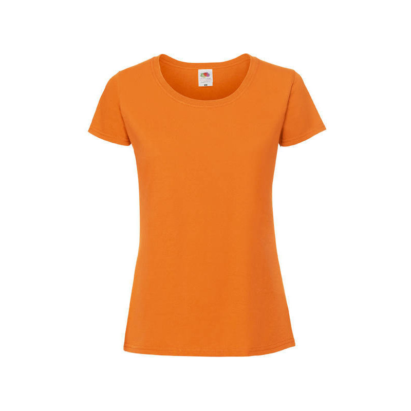 Iconic 195 Ringspun Premium Premium Fruit of the Loom Orange T-shirt