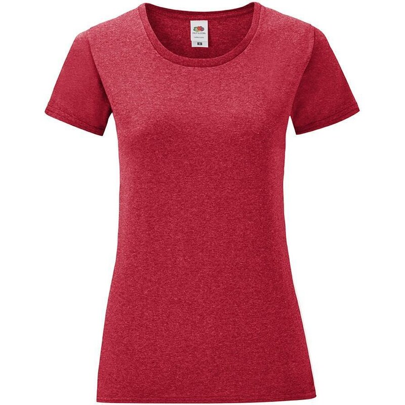 Iconic red Fruit of the Loom Womens T-shirt