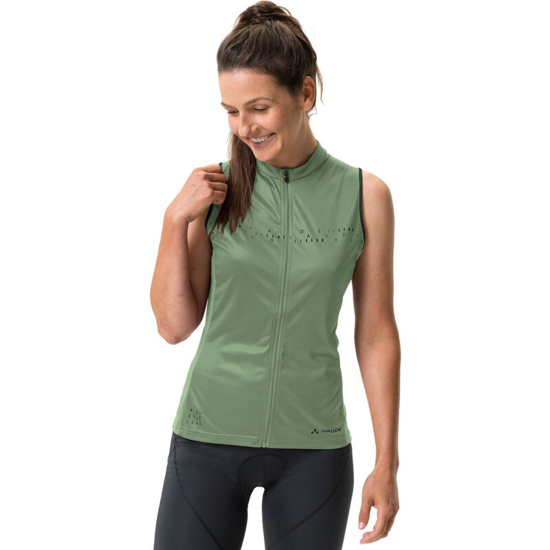 Vaude cyklistický dres bez rukávů Posta, willow green, dámský