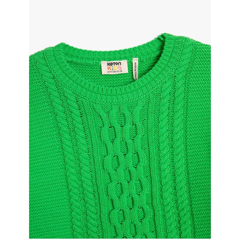 Koton Knitted Sweater Long Sleeve Crew Neck