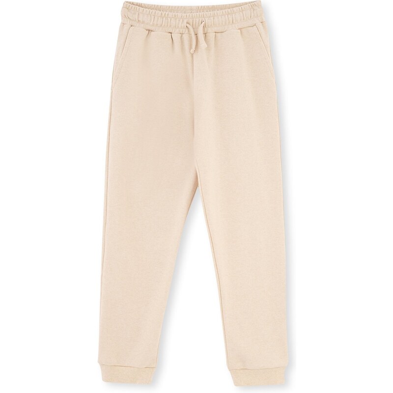 Dagi Beige Melange Jogger Cuff Sweatpants