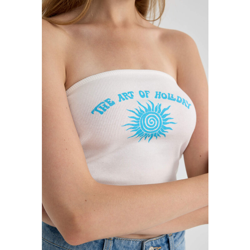 DEFACTO Printed Camisole Strapless Undershirt