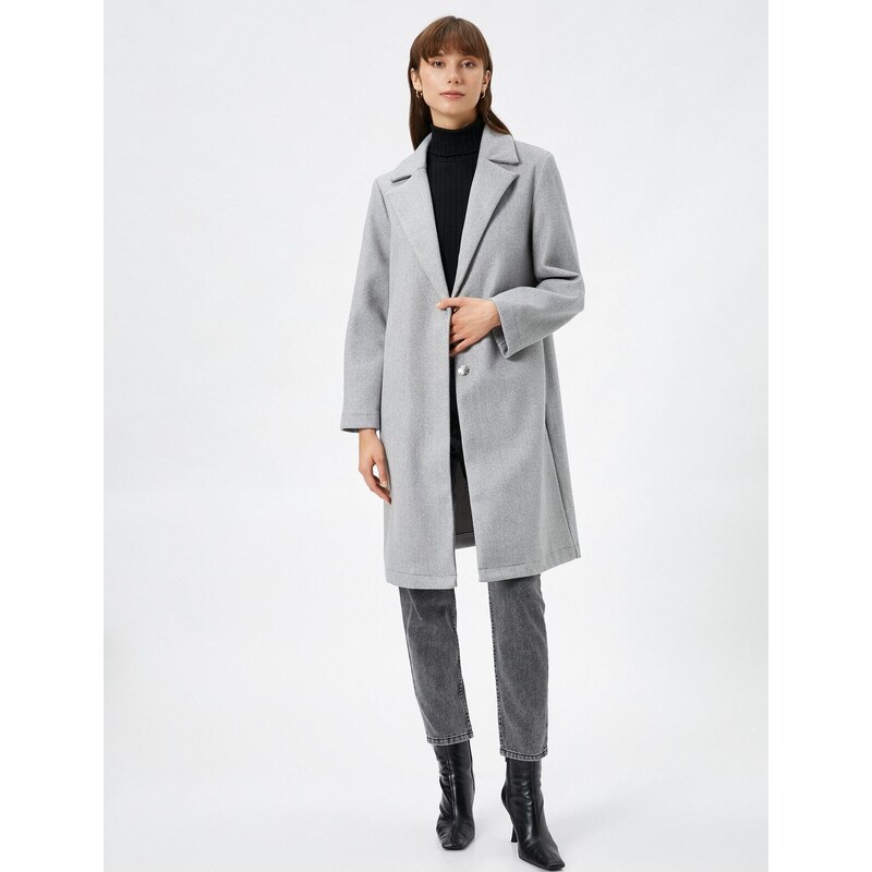 Koton Midi Length Cashmere Coat