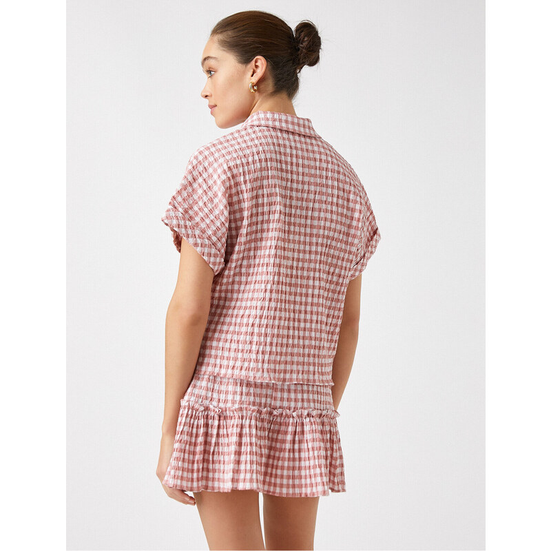 Koton Checkered Short Sleeve Shirt