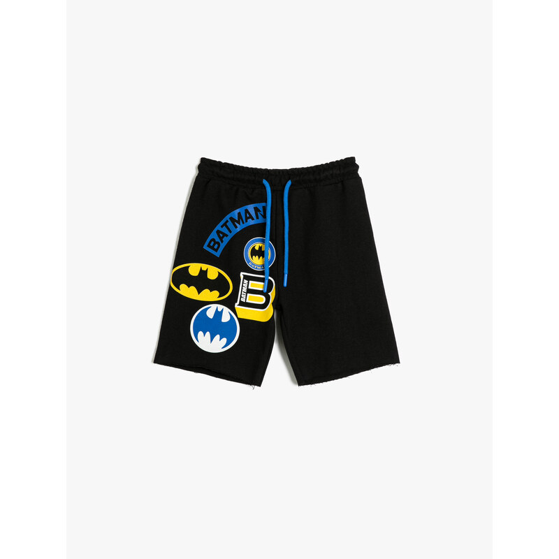 Koton Shorts Batman Printed Licensed Cotton Tie Waist