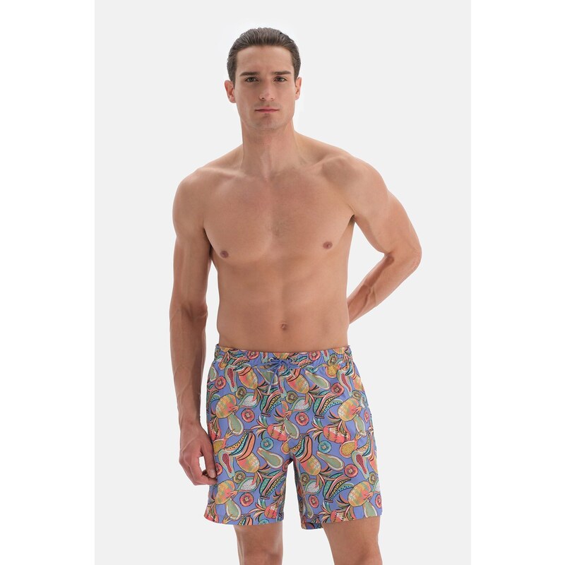 Dagi Lilac Tropical Fruit Des. Medium Shorts