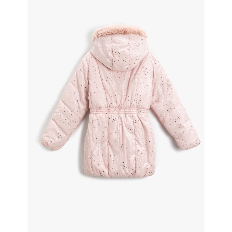 Koton Shimmer Long Down Jacket with Plush Lined.