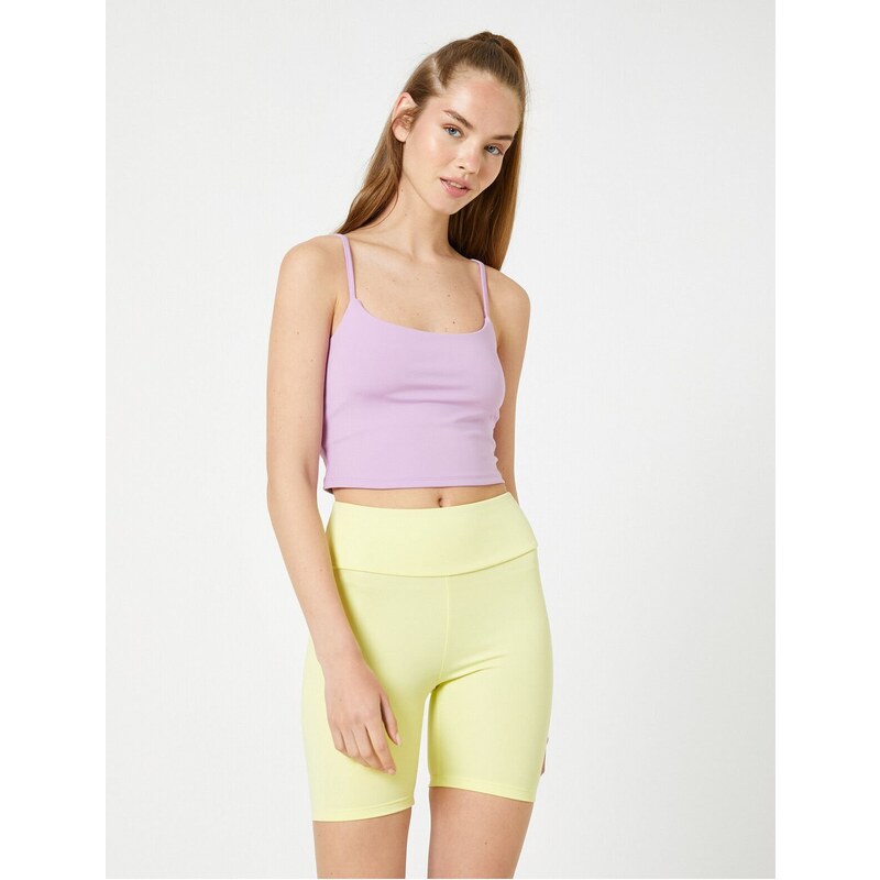 Koton Crop Tank Top with Thin Straps