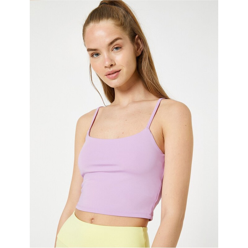 Koton Crop Tank Top with Thin Straps