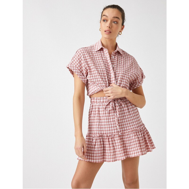 Koton Checkered Short Sleeve Shirt