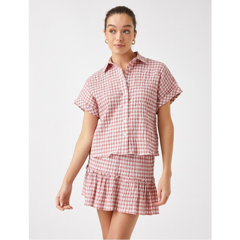 Koton Checkered Short Sleeve Shirt