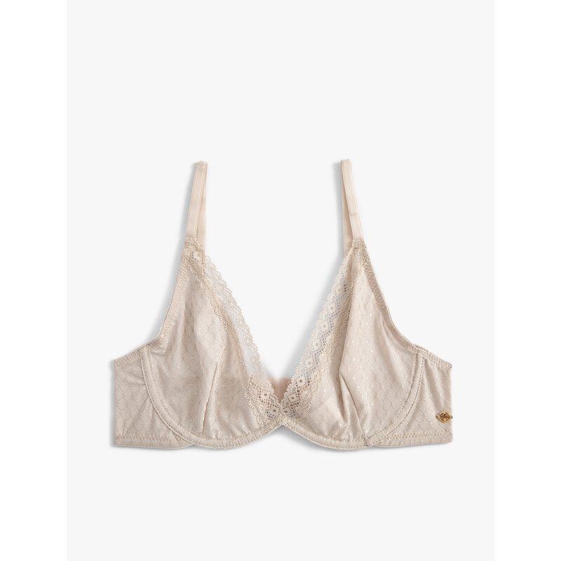 Koton Underwire Seamless Bra with Lace Detail