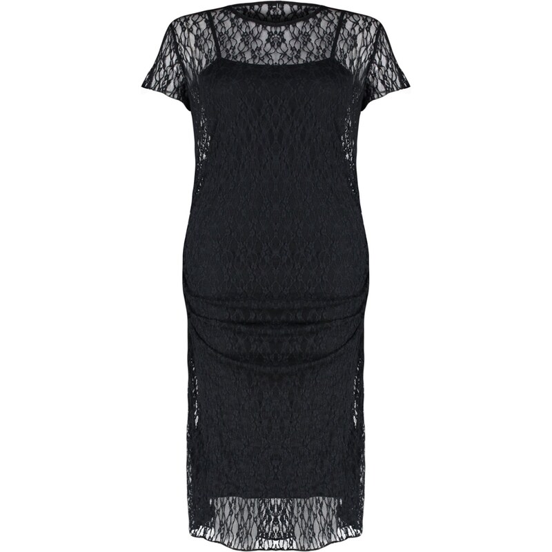Trendyol Curve Black Lace Midi Knitted Dress