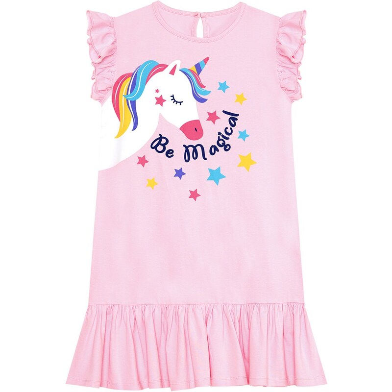 Denokids Unicorn Magic Girls Pink Dress