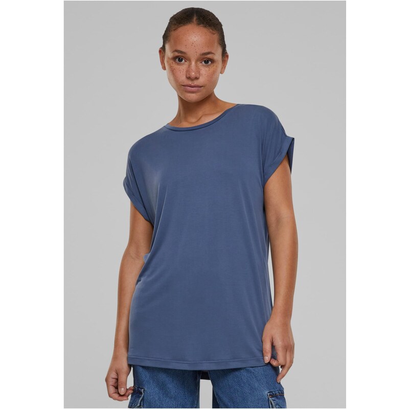 UC Ladies Dámské tričko Modal Extended Shoulder Tee - vintage modré