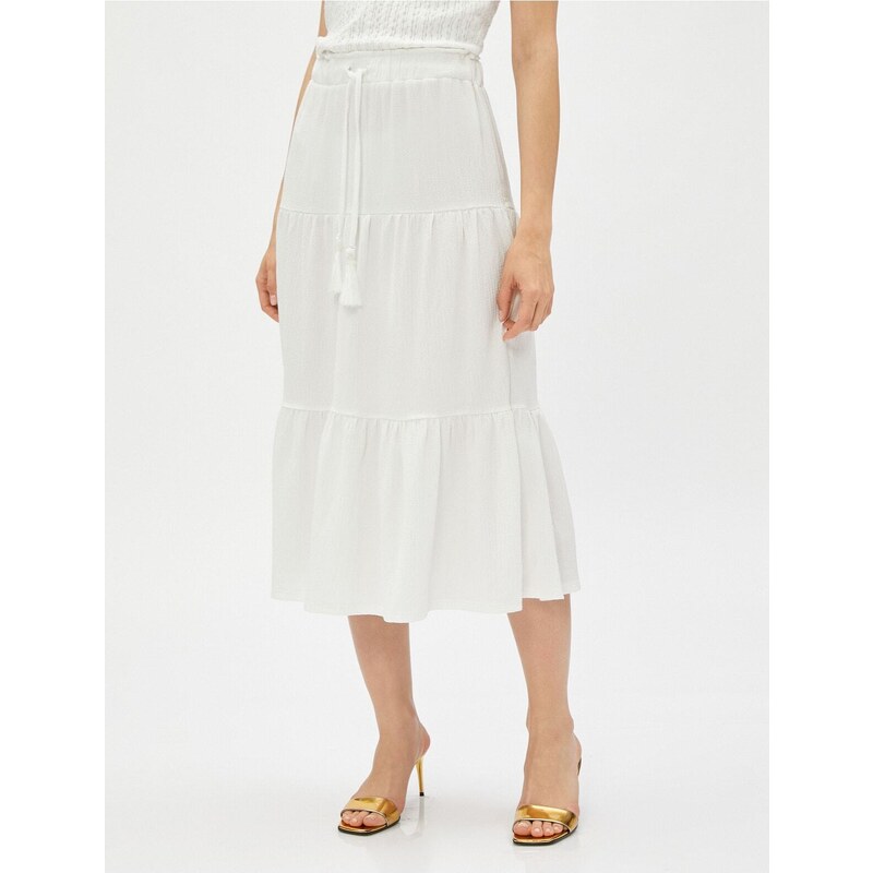 Koton Tiered Waist Midi Skirt