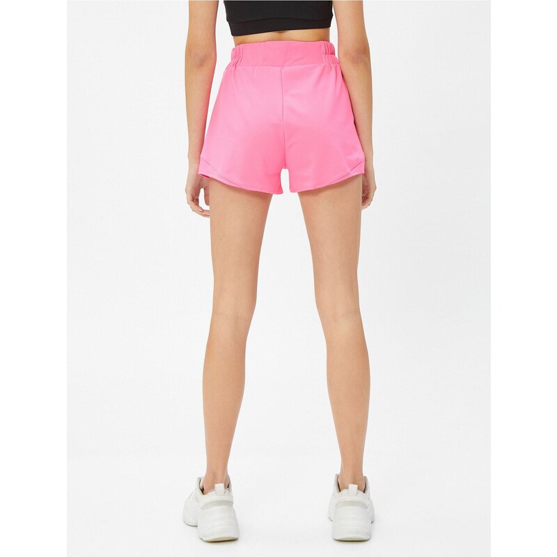 Koton Printed Sports Shorts with Elastic Waist.