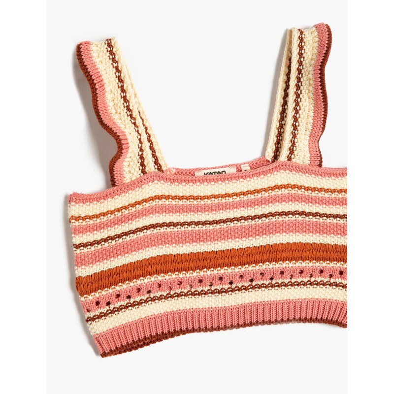 Koton Crochet Crop Top with Straps