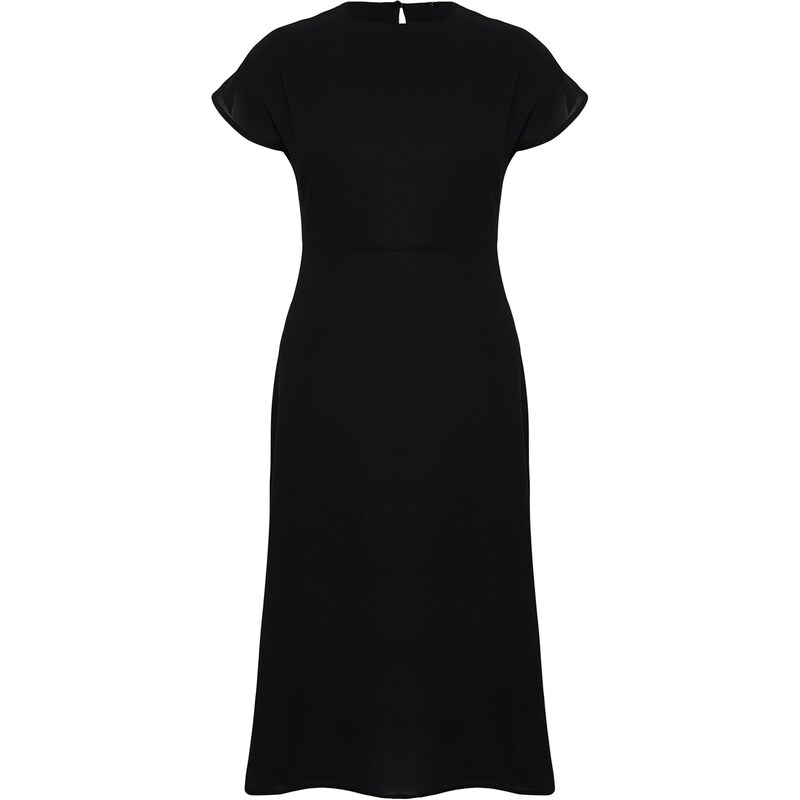 Trendyol Curve Black A-Line Maxi Woven Dress