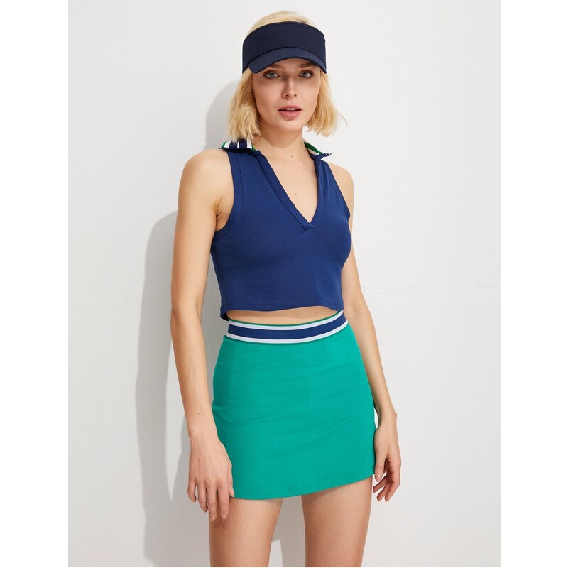 Koton Polo Neck Crop Sports Undershirt