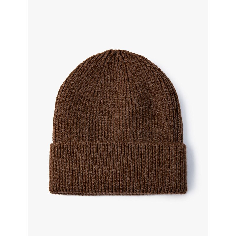 Koton Basic Knit Beanie with Folding Detail