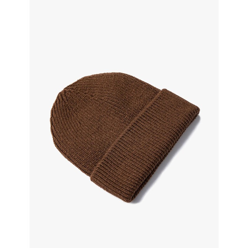 Koton Basic Knit Beanie with Folding Detail