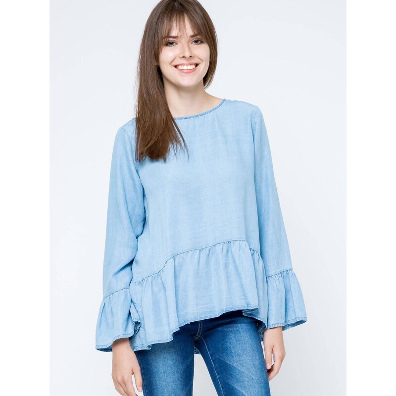 Euphory Blouse Euphora ala jeans fastened with buttons at the