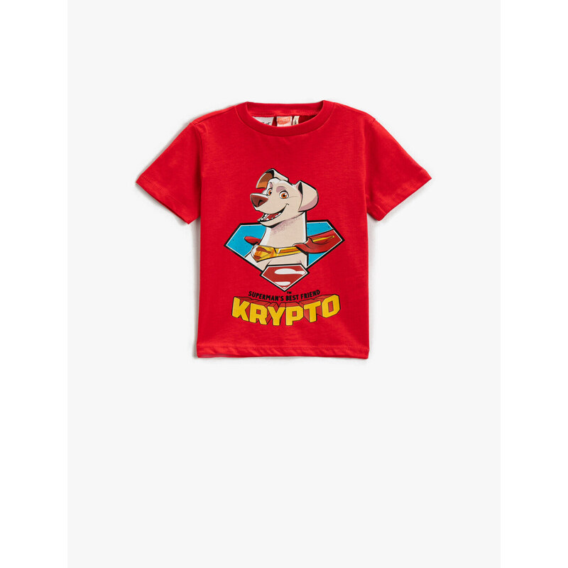 Koton Super Dog Krypto Printed T-Shirt Licensed Short Sleeve Cotton