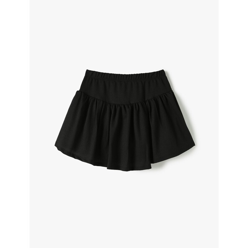 Koton Shorts Skirt Textured Pleated