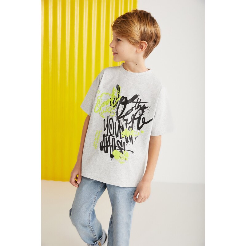 Jerry Boys 100% Cotton Printed Short Sleeve Grimelange T-shirt