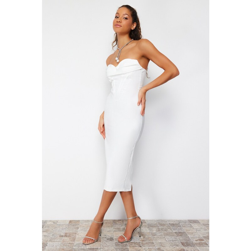Trendyol Bridal White Formal Wear Evening Dress