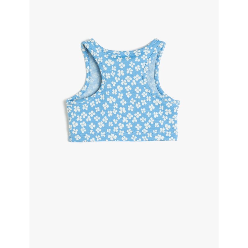 Koton Half Tank Tops, Sleeveless, Floral Slim Fit.