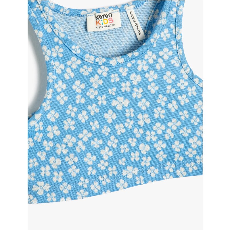 Koton Half Tank Tops, Sleeveless, Floral Slim Fit.