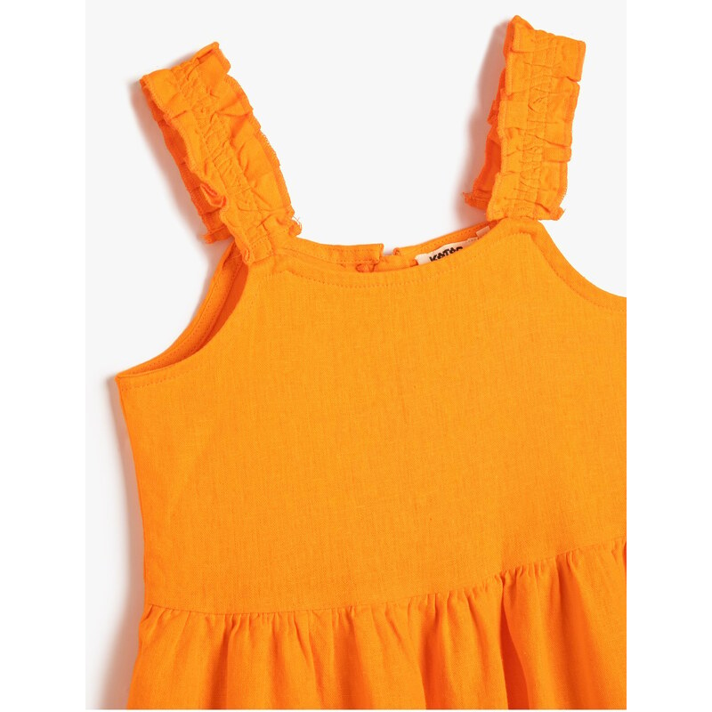 Koton Plain Orange Girls' Long Dress 3skg80075aw