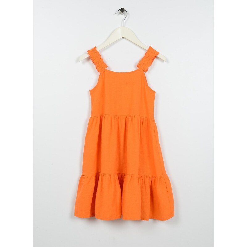 Koton Plain Orange Girls' Long Dress 3skg80075aw