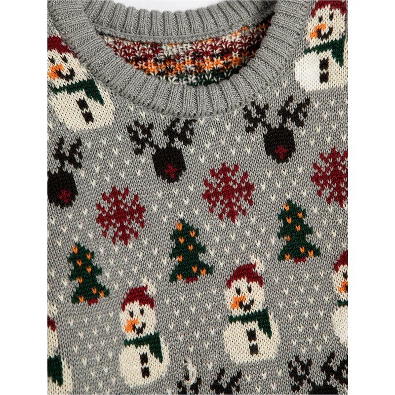 Koton Christmas Sweater Snowman Pattern Long Sleeve
