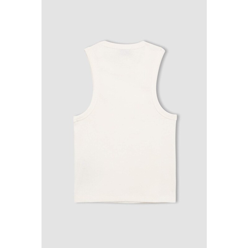 DEFACTO Fitted Halter Neck Ribbed Camisole Blouse