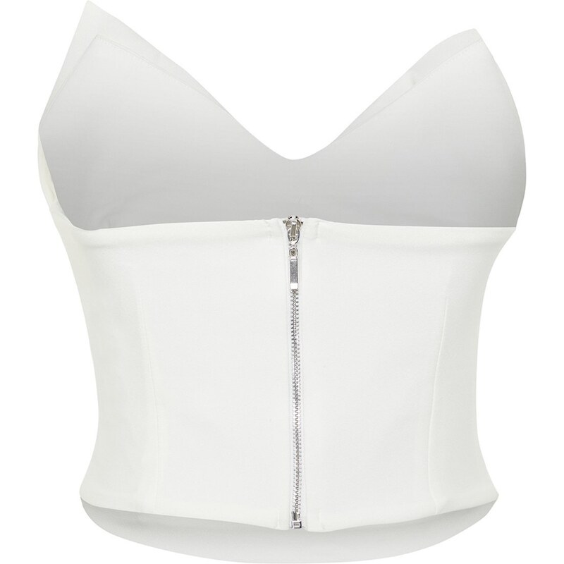 Trendyol Bridal White Crop Woven Bustier