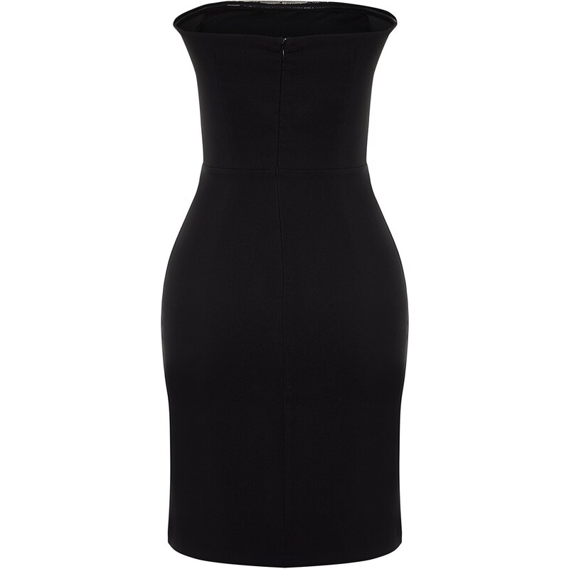 Trendyol Black Shiny Stone Accessory Stylish Evening Dress