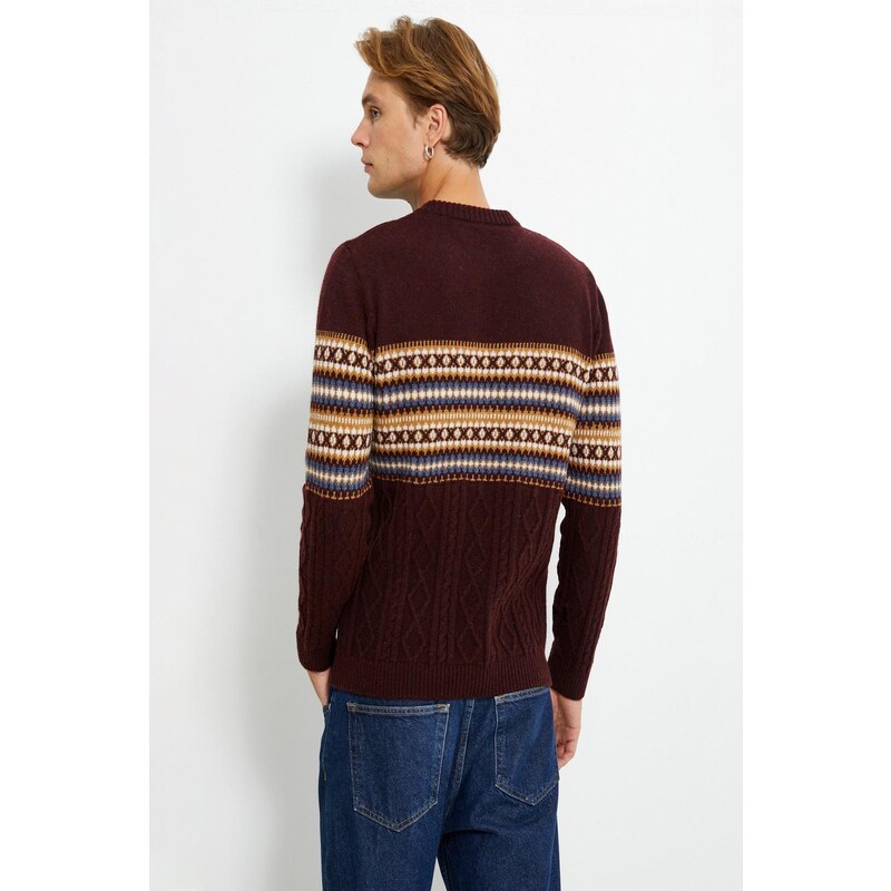 Koton Men's Burgundy Sweater