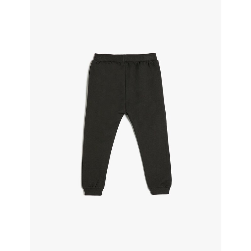 Koton Jogger Sweatpants with Button Detailed Waist, Elastic Cotton.