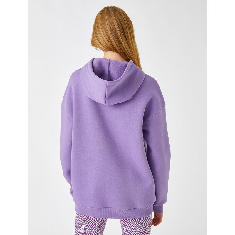 Koton Oversize Anime Sweatshirt Hooded Inner Fleece