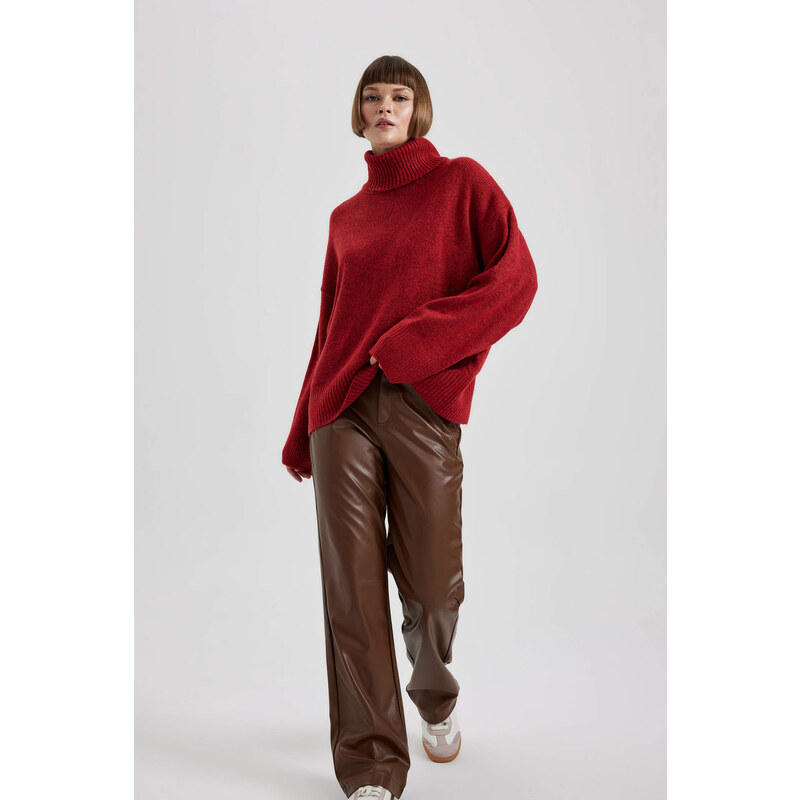 DEFACTO Relax Fit Turtleneck Pullover