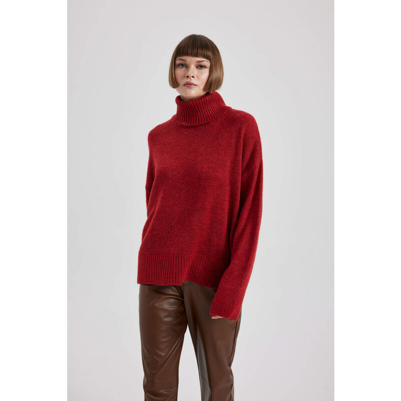 DEFACTO Relax Fit Turtleneck Pullover