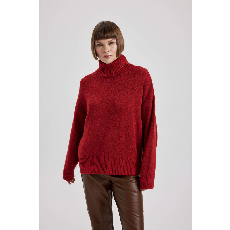 DEFACTO Relax Fit Turtleneck Pullover