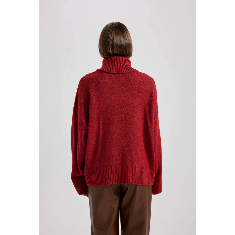 DEFACTO Relax Fit Turtleneck Pullover