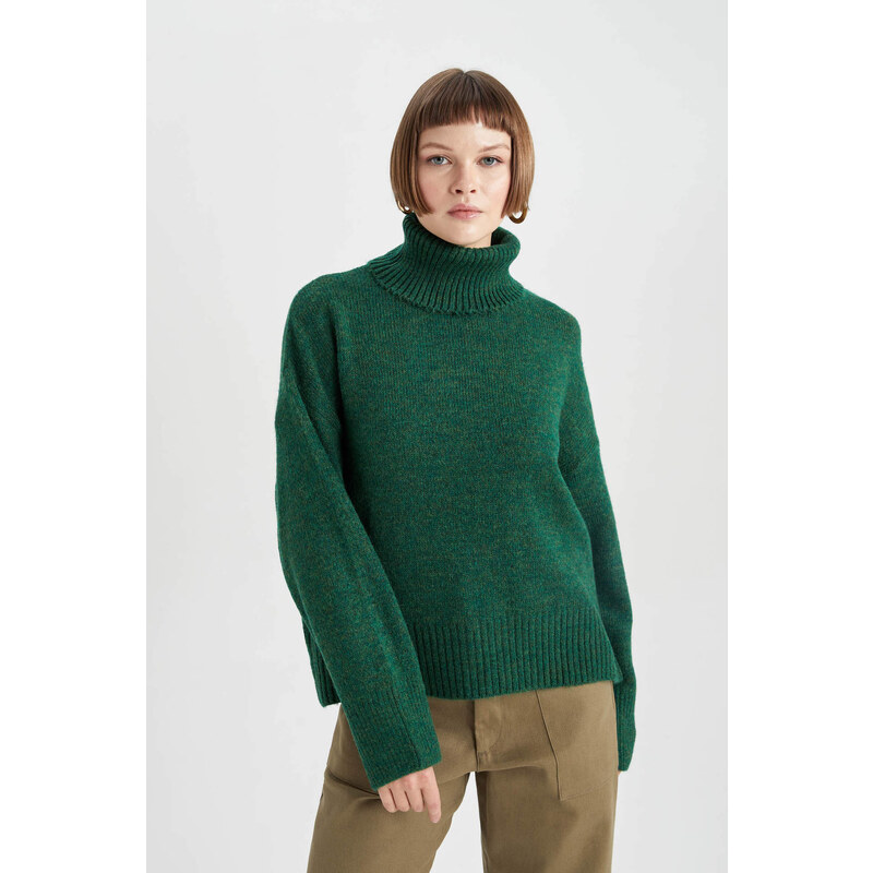 DEFACTO Relax Fit Turtleneck Pullover