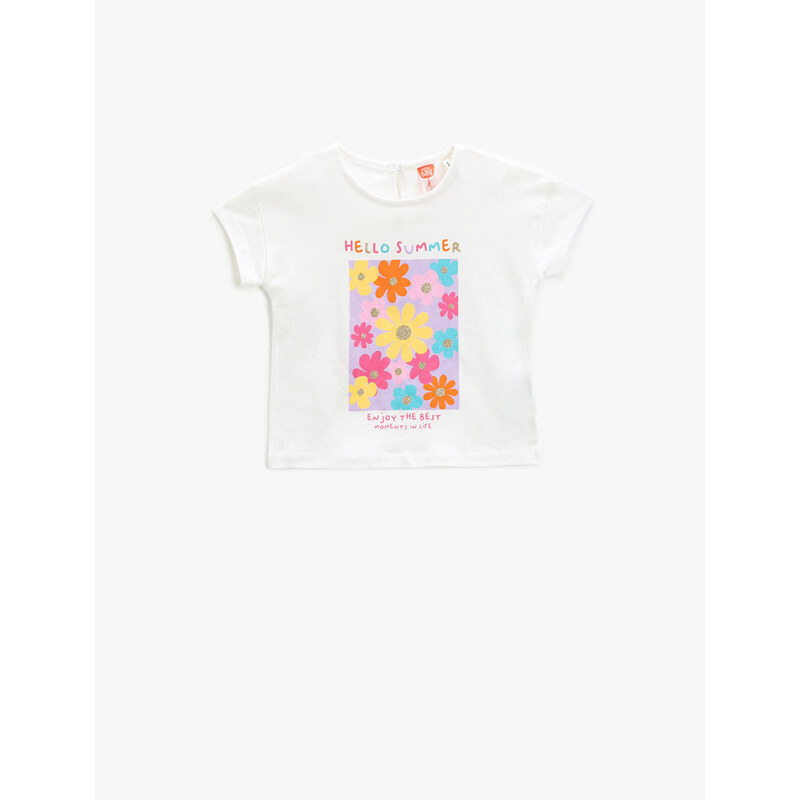 Koton Baby Girl Ecru T-Shirt