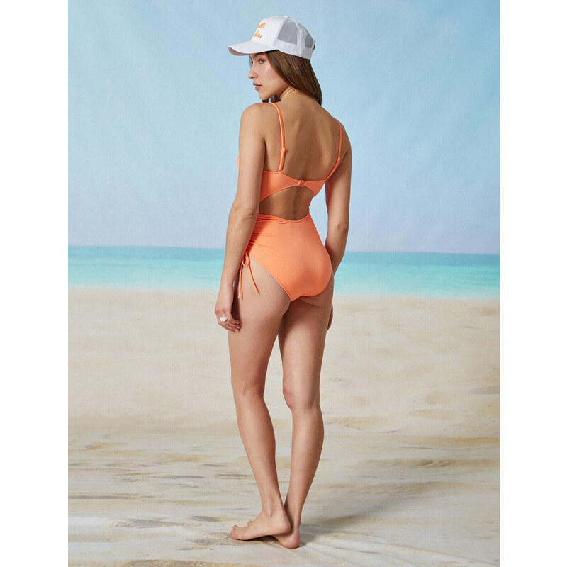 Koton Window Detailed V-Neck Swimwear