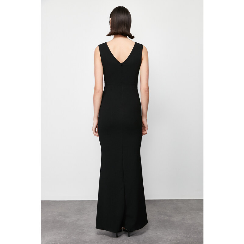 Trendyol Black Long Stylish Evening Dress